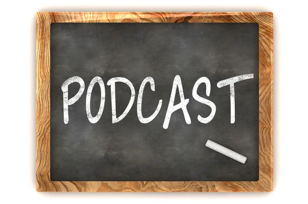 Blackboard Podcast — Stock Photo, Image