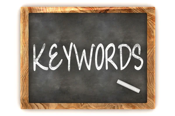 Blackboard Keywords — Stock Photo, Image