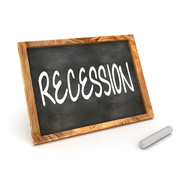 Blackboard Recession — Stock Photo, Image