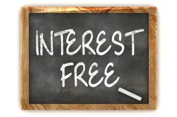 Interest Free Blackboard — Stock Photo, Image