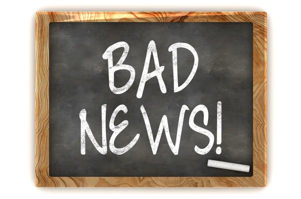 Blackboard Bad News — Stock Photo, Image