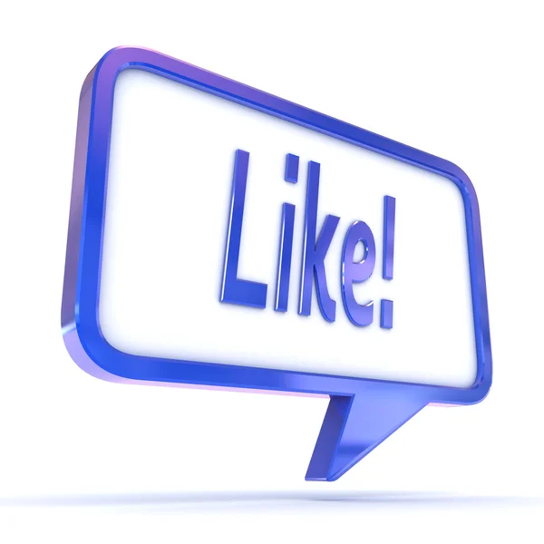Bolla vocale che mostra "Mi piace" come utilizzato nei social network — Foto Stock