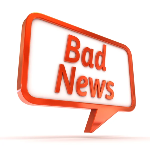 Speech Bubble Bad News — Stock Photo, Image