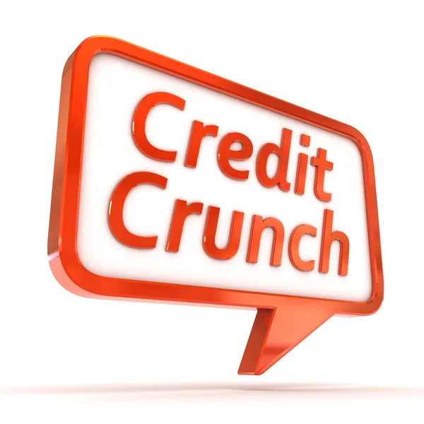 Credito di bolla di discorso Crunch — Foto Stock