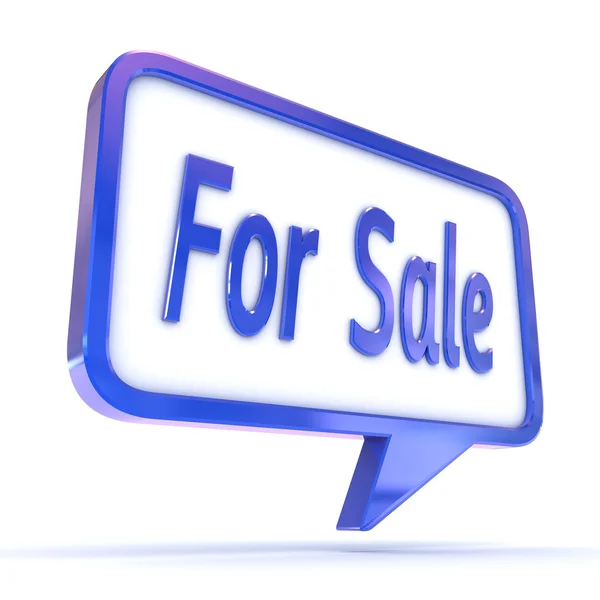 Speech Bubble mostrando "In vendita " — Foto Stock
