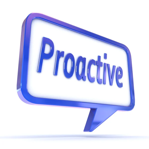 Sprechblase zeigt "proaktiv"" — Stockfoto