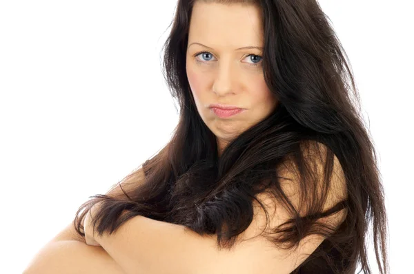 Zwart haar vrouw — Stockfoto