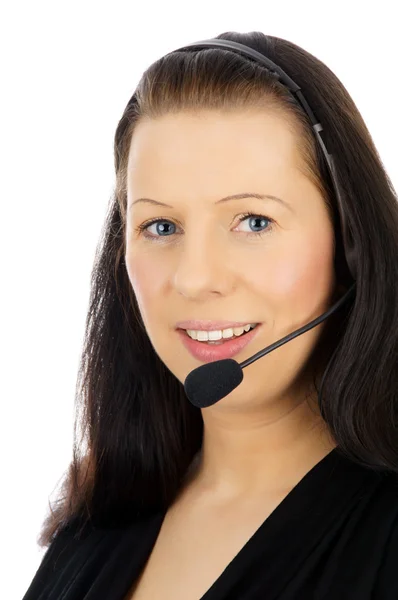 Woman with headphone Stock Image