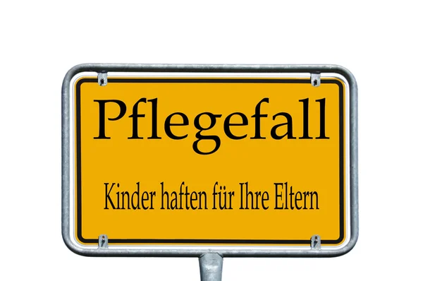 Schild - Pflegekoffer — Stockfoto