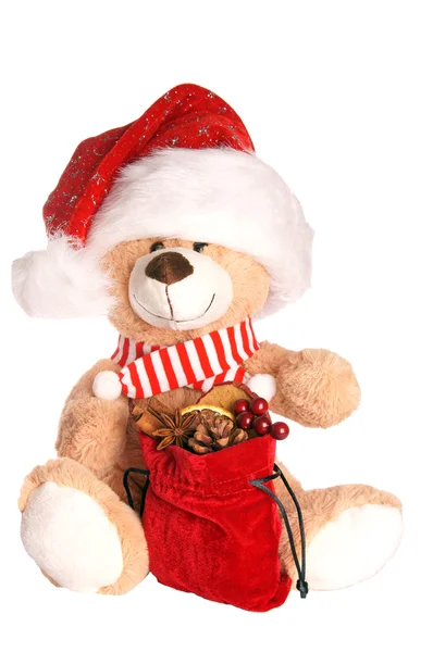 Kerstmis teddy Rechtenvrije Stockfoto's