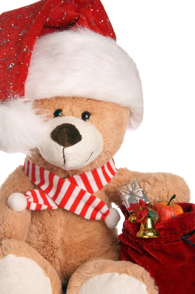 Kerstmis teddy — Stockfoto