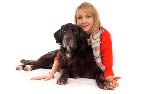 Woman and Dog — Stock Photo, Image