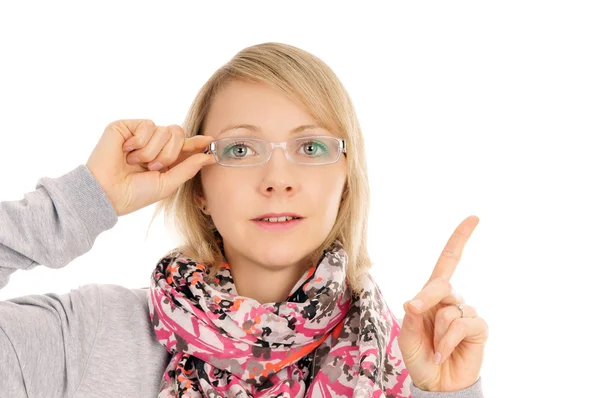 Frau mit Brille — Stockfoto