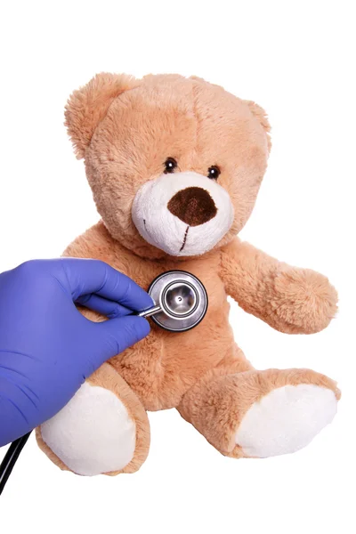 Teddy zum Kinderarzt — Stockfoto