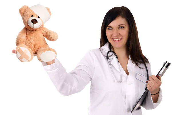 Doctor y Teddy — Foto de Stock