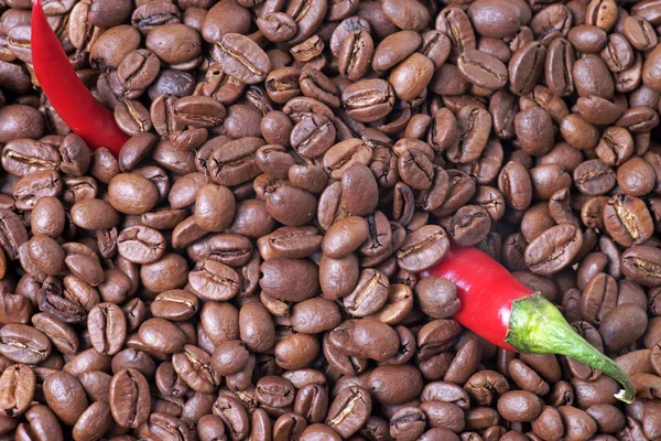 Chili och kaffe — Stockfoto