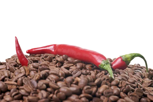 Chili and coffee — Stock Photo, Image