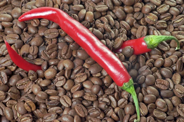 칠리와 커피 — 스톡 사진