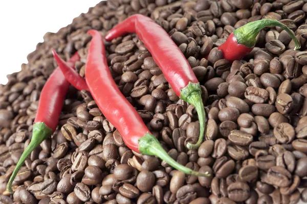 Chili en koffie — Stok fotoğraf