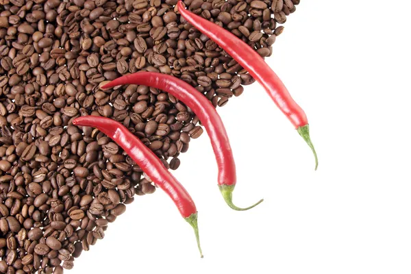 Chili and coffee — Stock Photo, Image