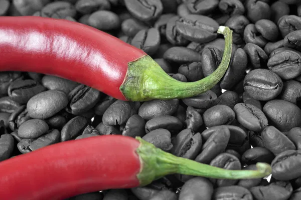 Chili and coffee — Stock Photo, Image