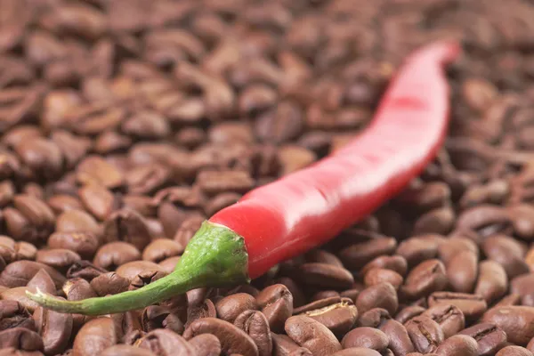 Chili en koffie — Stok fotoğraf