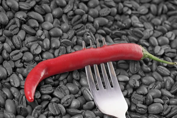 Chili and coffee — Stock Photo, Image