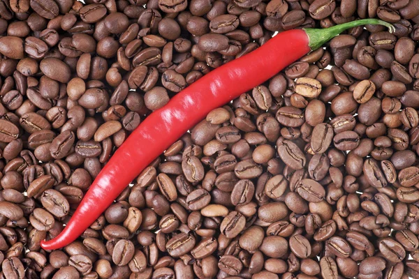 Chili and coffee — Stock Photo, Image