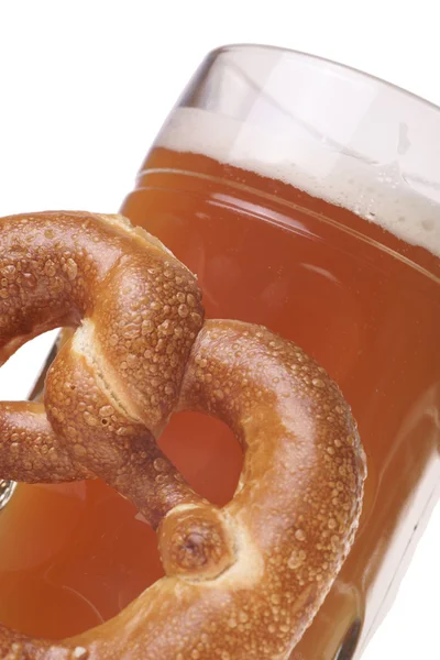 Tazza di birra con birra di grano — Foto Stock