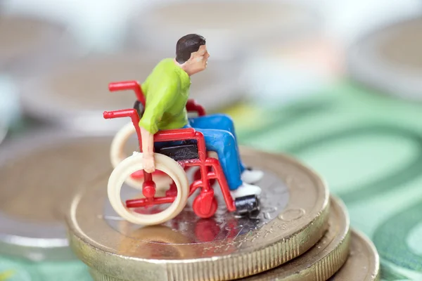 Wózek inwalidzki użytkownika — Zdjęcie stockowe