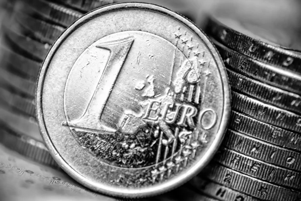 Moedas em euros Fotografia De Stock