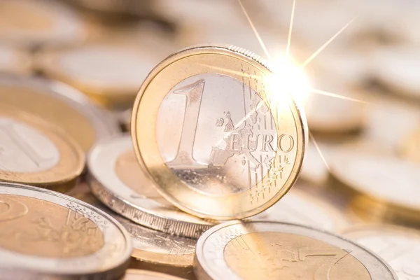 Moedas em euros Imagem De Stock