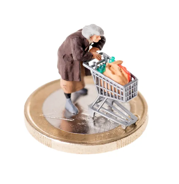 Pensioner poverty — Stock Photo, Image