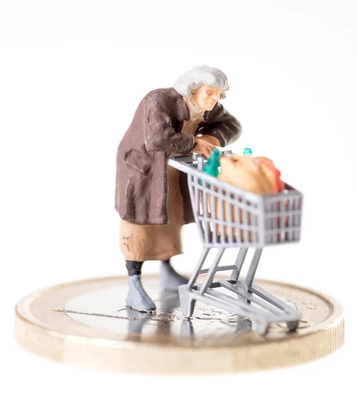 Pensioner poverty — Stock Photo, Image