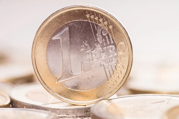 Moedas em euros — Fotografia de Stock