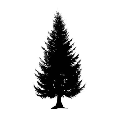 Çam ağacı silüeti. El yapımı.