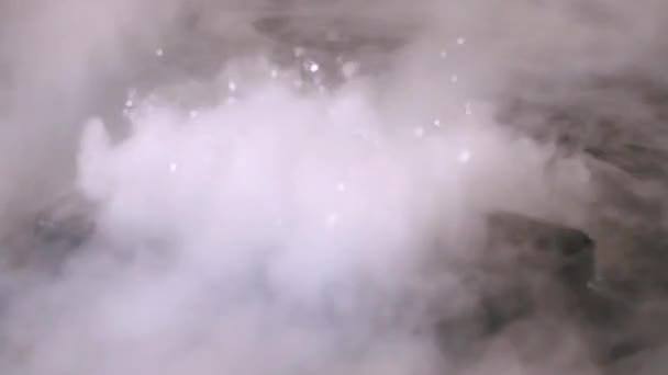 Nuvole Fumo Realistiche Dall Atmosfera Tempesta Fumo Ghiaccio Secco — Video Stock