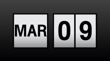 Her ay takvim yılının günlerini sayın Ocak-Aralık, kavram