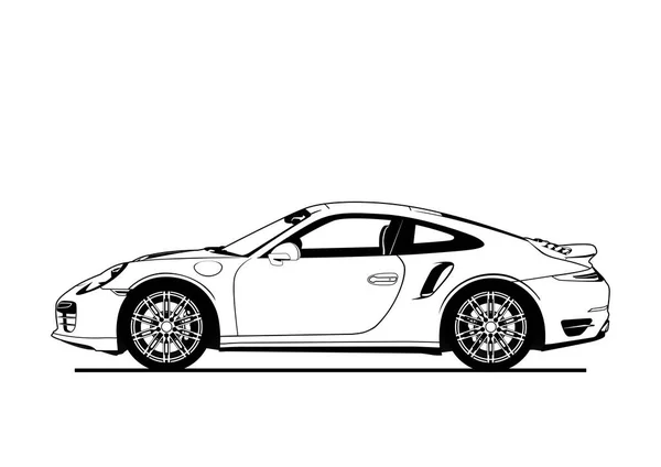 Supercar Jpg File Format Silhouette Coloring — 图库照片