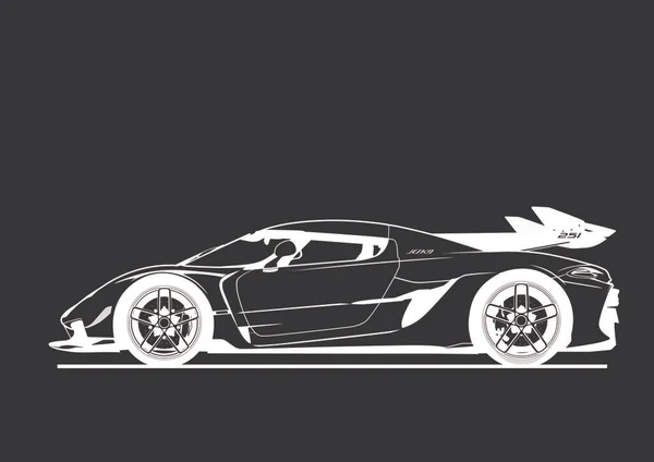 Supercar Jpg File Format Silhouette Coloring —  Fotos de Stock