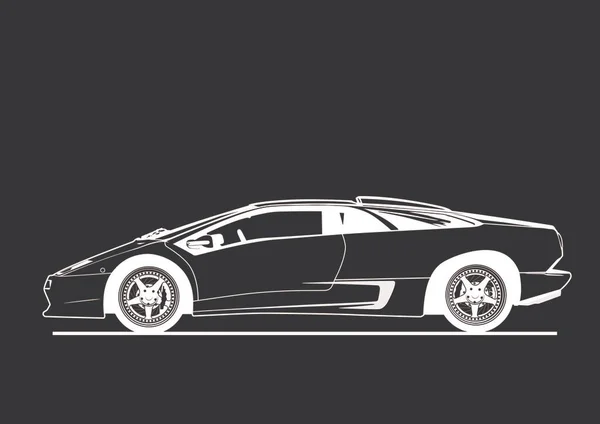 Supercar Jpg File Format Silhouette Coloring — Stockfoto