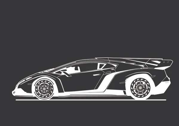 Supercar Jpg File Format Silhouette Coloring — 图库照片