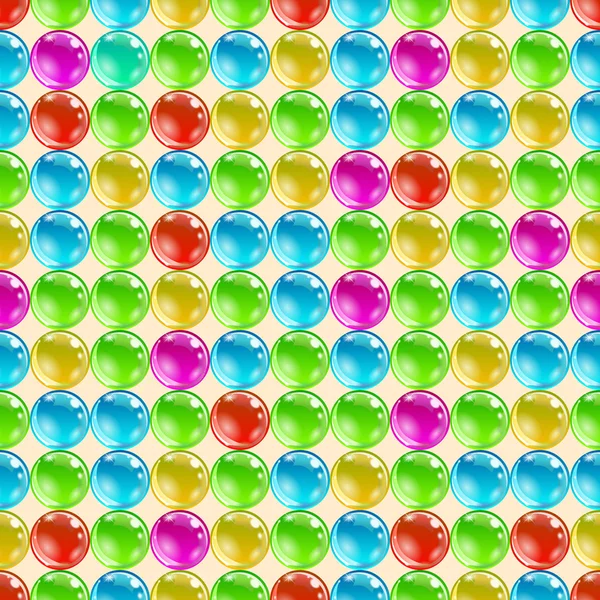 Boules brillantes colorées. Texture vectorielle sans couture . — Image vectorielle