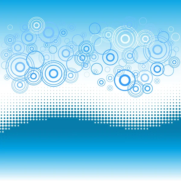 dalga geçmiş ile noktalı etkisi ve daireler.