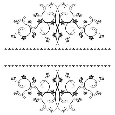 Monogram tasarım ile çerçeve ve süslemeleri.