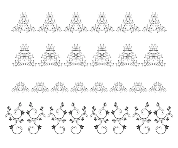 Set of vector page decoration elements or borders — Stock Vector