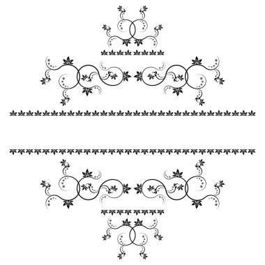 Monogram tasarım ile çerçeve ve süslemeleri.