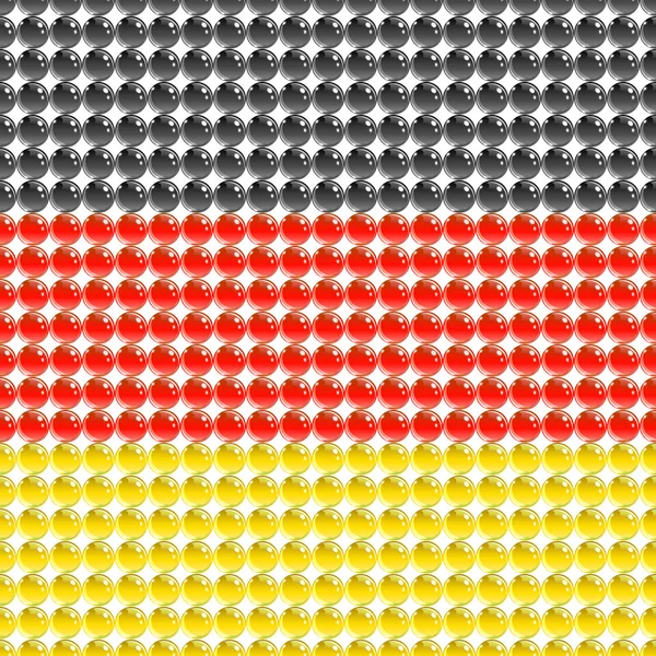 Flag of the Germany made of leds or bubbles. — Stock Vector