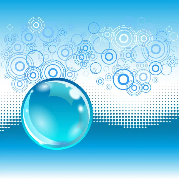 Water abstract background with bubble. — Stock Vector
