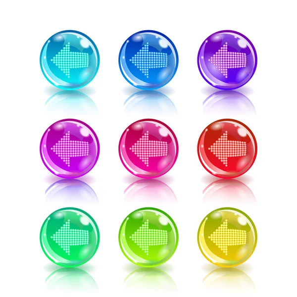 Oklar üzerinde beyaz renkli simge kümesi